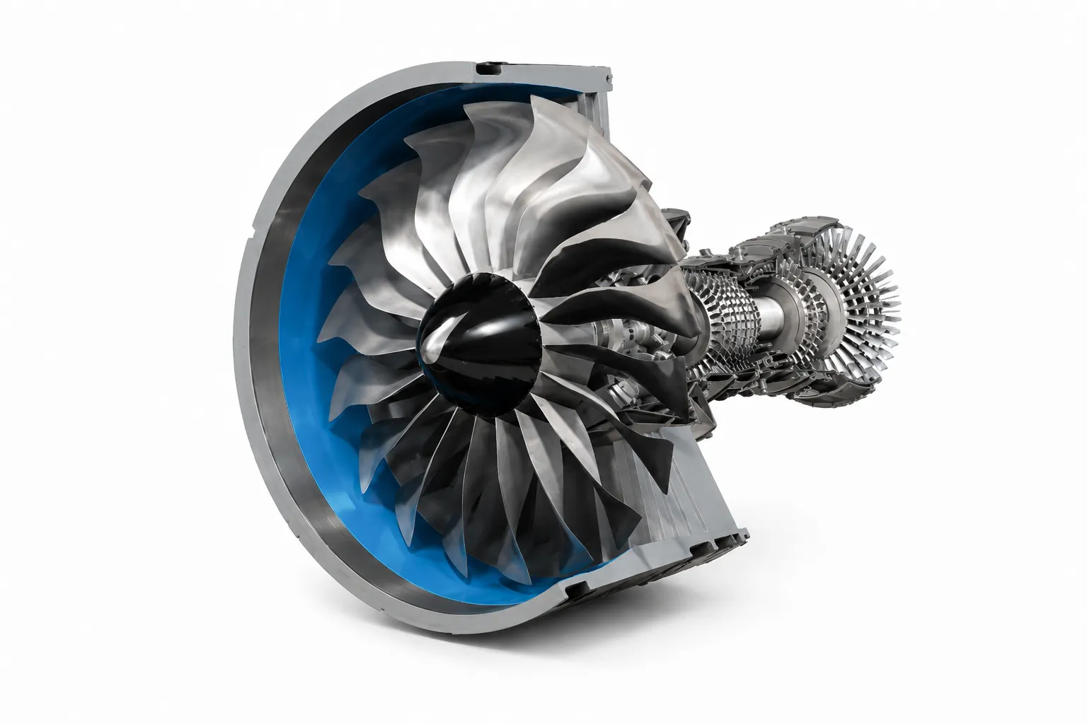 Família de motores Pratt & Whitney GTF em fundo branco